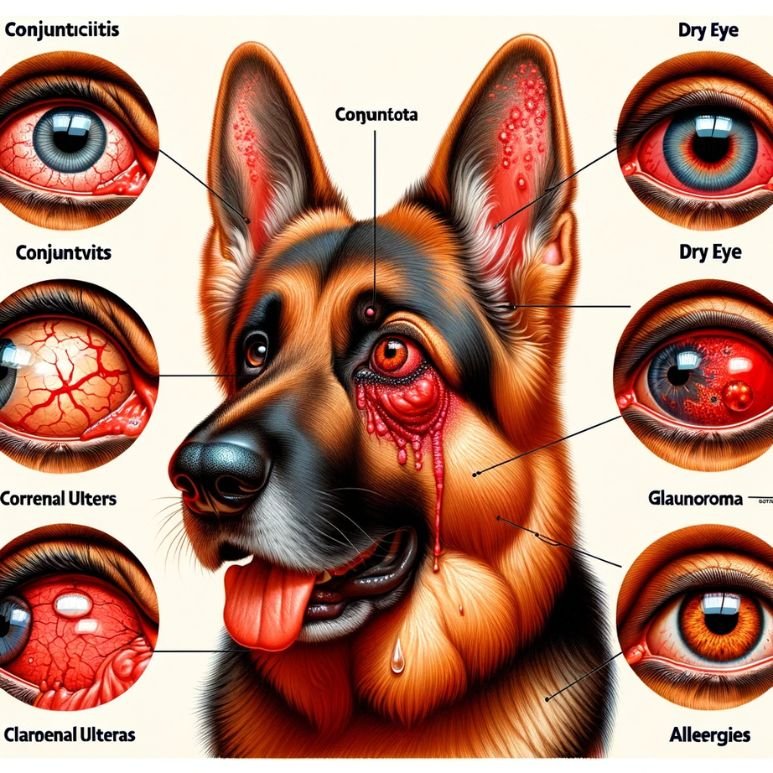 German shepherd eyes red: Causes, Diagnosis, and Treatment
