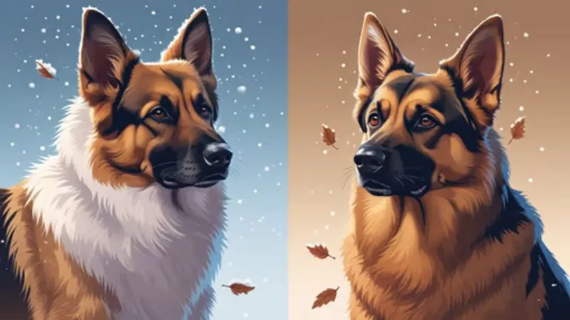 German Shepherd Winter Coat vs Summer Coat best breed in the world.